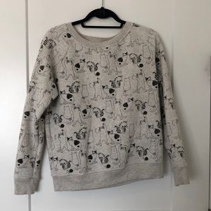 Cat Printed Crewneck Sweatshirt